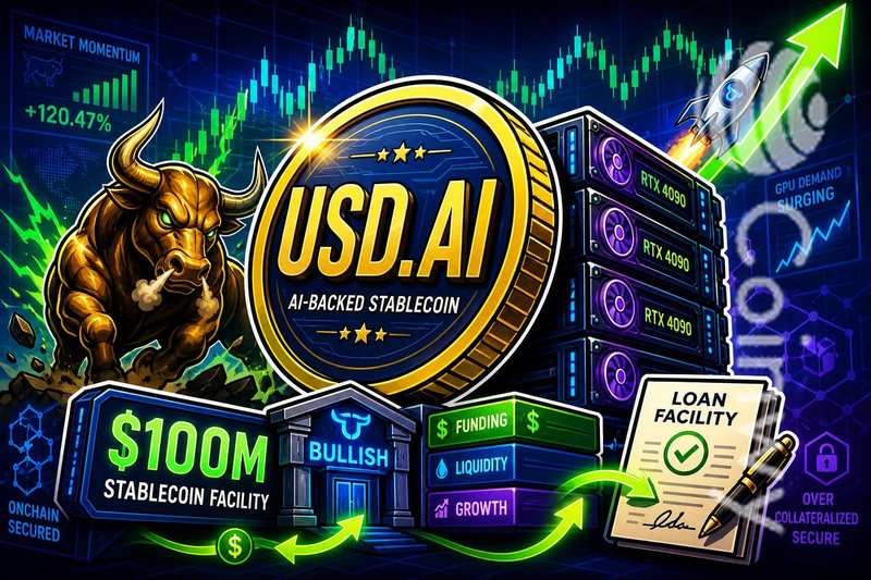 Bullish 向 USD.AI 提供 1 亿美元稳定币融资额度用于 GPU 支持的借贷配图