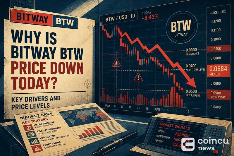 为什么 Bitway (BTW) 今日价格下跌？关键驱动因素和价格水平配图