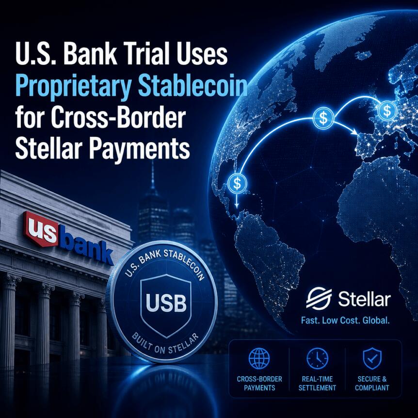 美国银行试验使用专有稳定币进行跨境 Stellar 支付配图