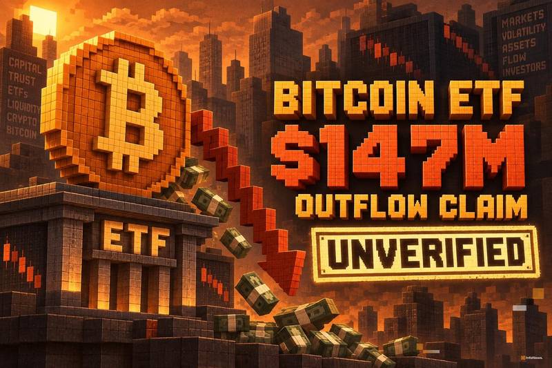 比特币 ETF 资金流出:1.47 亿美元说法未获证实配图
