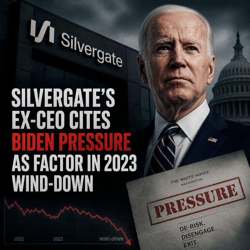 Silvergate 前 CEO 称拜登压力是 2023 年清算的因素配图