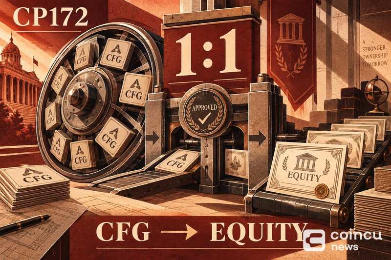 Centrifuge CP172 通过,计划 1:1 CFG 转股权转换配图