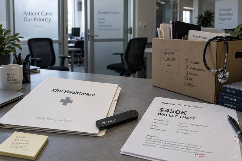 XRP Healthcare 在约 45 万美元钱包盗窃案后逐步停止运营配图
