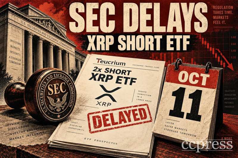 SEC 将 Teucrium 2x 做空 XRP ETF 推迟至 10 月 11 日配图