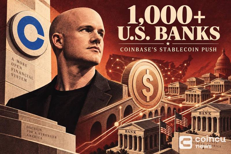 Coinbase CEO:帮助 1,000 多家美国银行使用稳定币配图