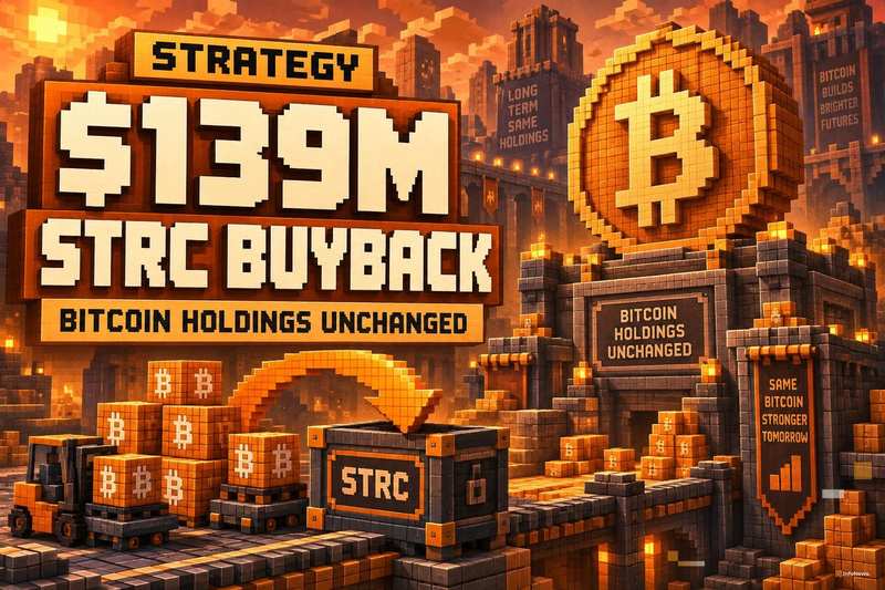 Strategy 回购价值 1.39 亿美元的 STRC；比特币持仓不变配图