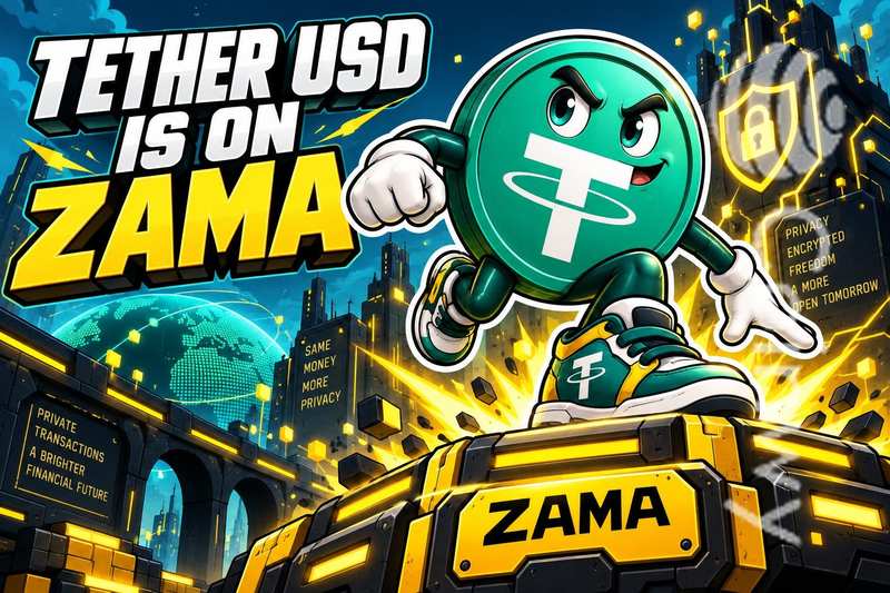 Tether 宣布 USD₮ 已在 Zama 上线配图