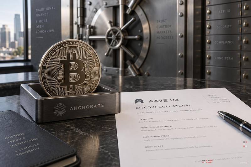 Aave 提议推出以 Anchorage 托管的比特币为抵押的 V4 贷款配图