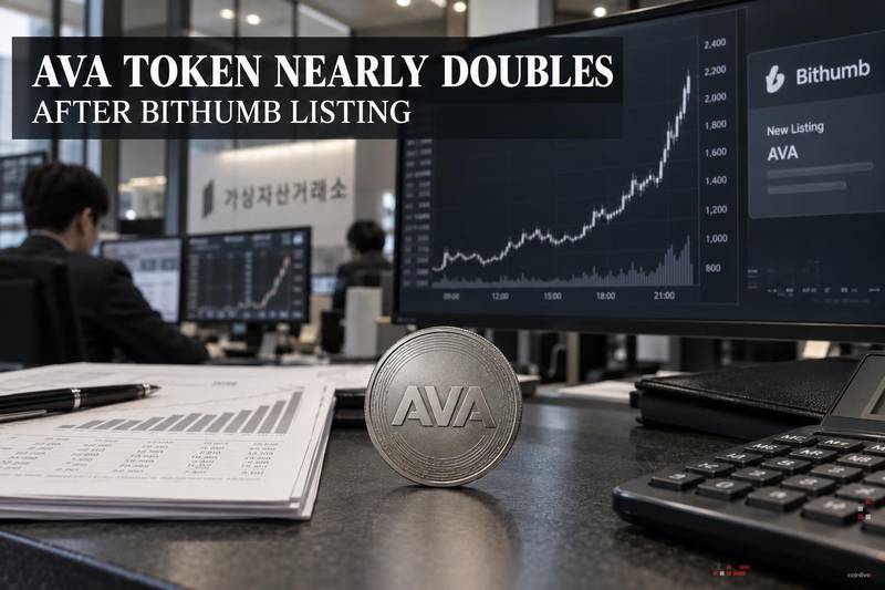 Bithumb 上线后 AVA 代币价格几乎翻倍配图