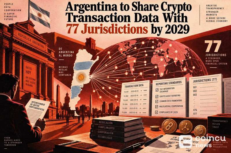阿根廷计划到 2029 年与 77 个司法管辖区共享加密交易数据配图