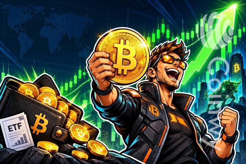 随着BTC上涨，比特币ETF持有者重回盈利配图